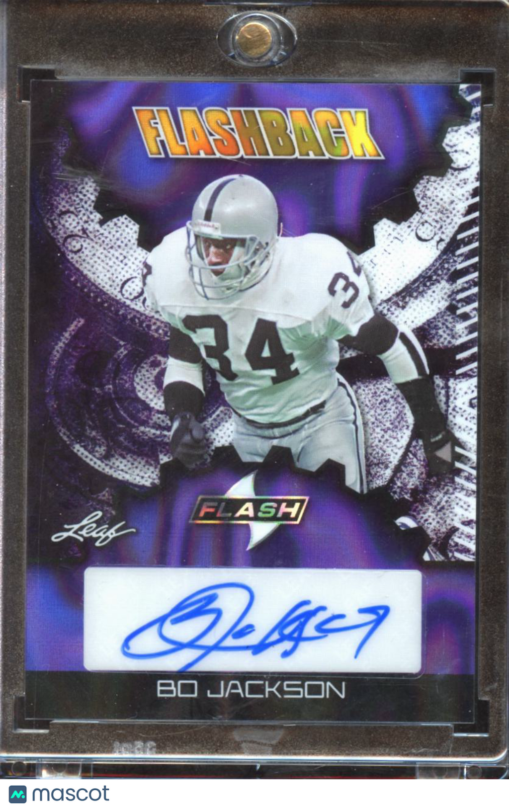 Bo Jackson 2025 Leaf Flash Auto Autograph Purple 1/1 Los Angeles Raiders