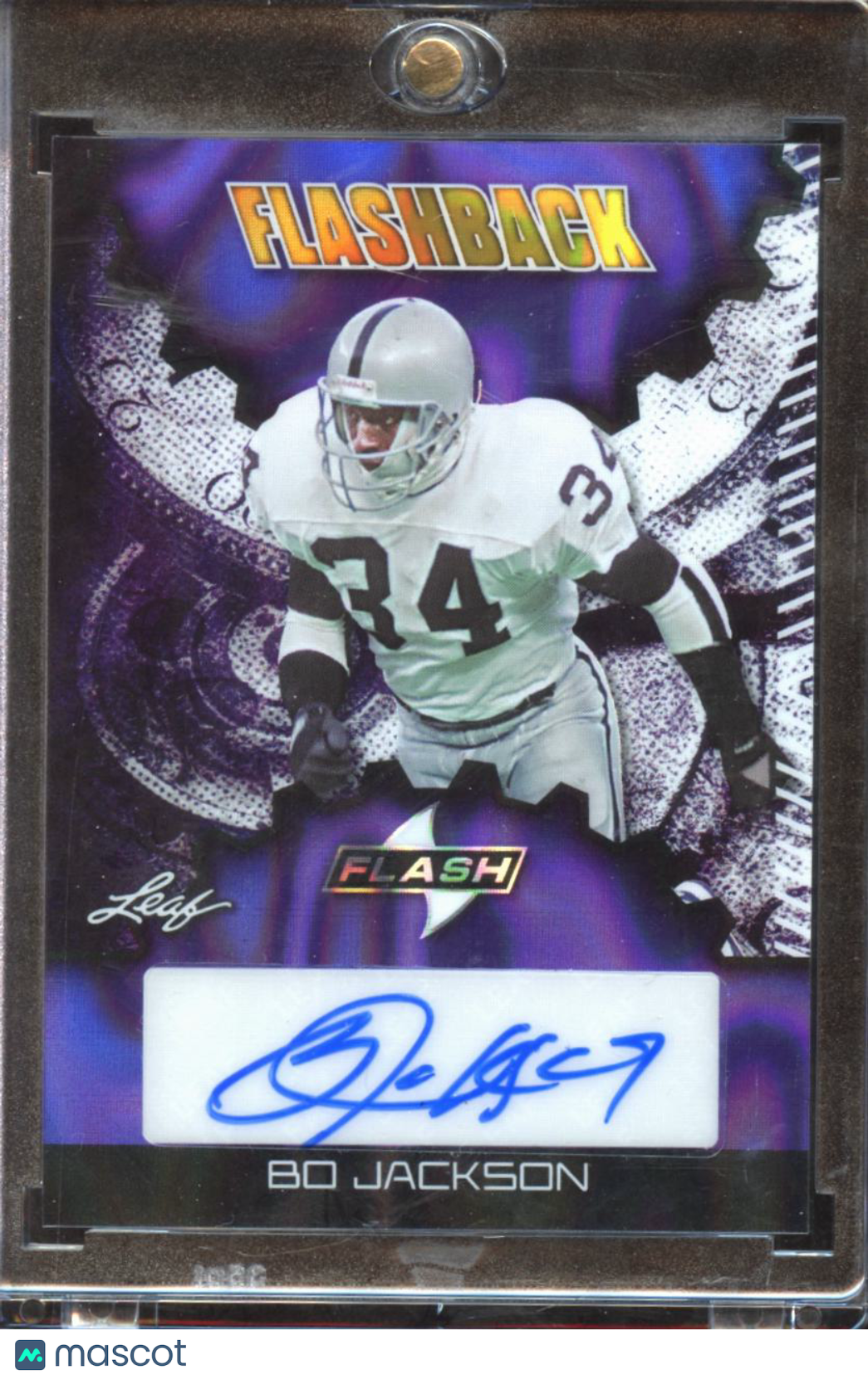 Bo Jackson 2025 Leaf Flash Auto Autograph Purple 1/1 Los Angeles Raiders