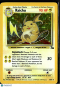 Raichu 1999 Fossil Holo Rare #14/62