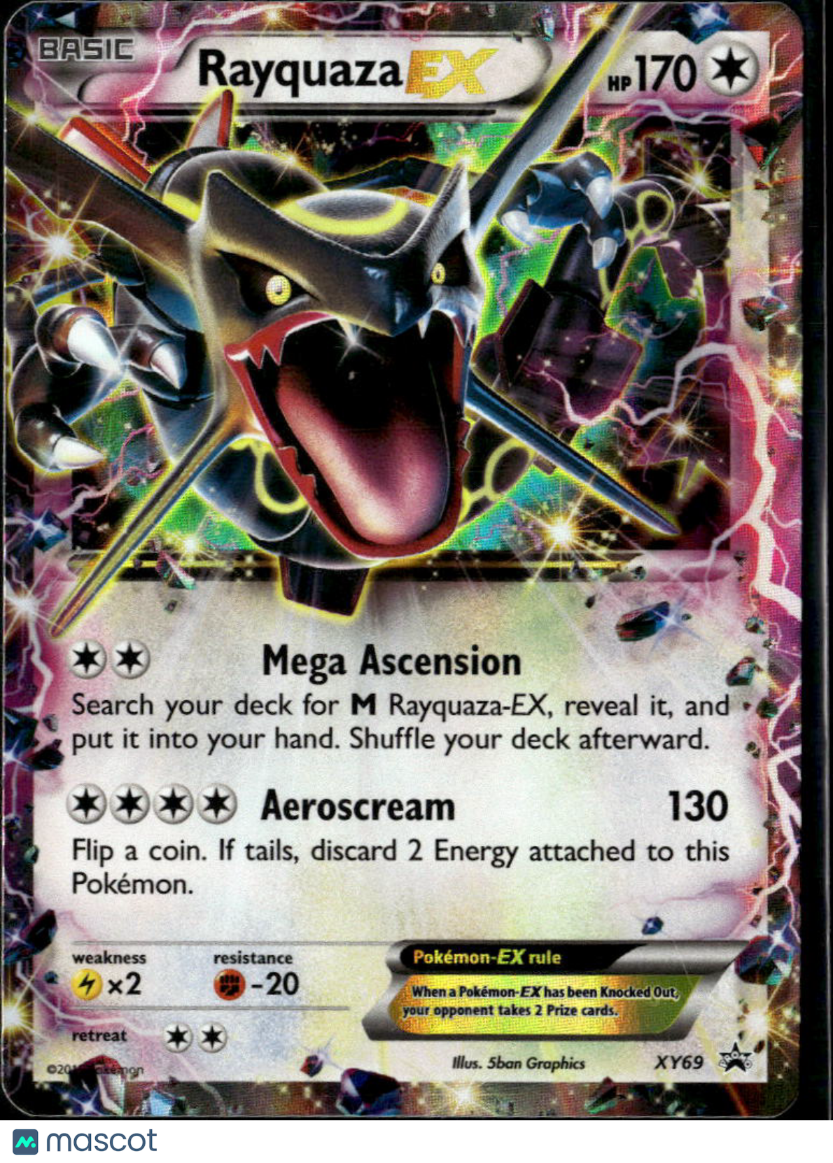 MP Rayquaza EX 2015 XY Holo Black Star Promo FA #XY69