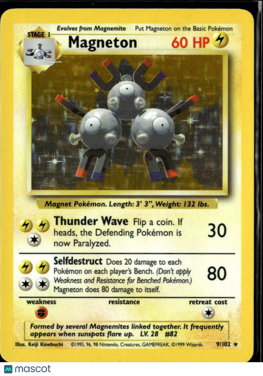 Magneton 1999 Base Set Holo Rare #9/102