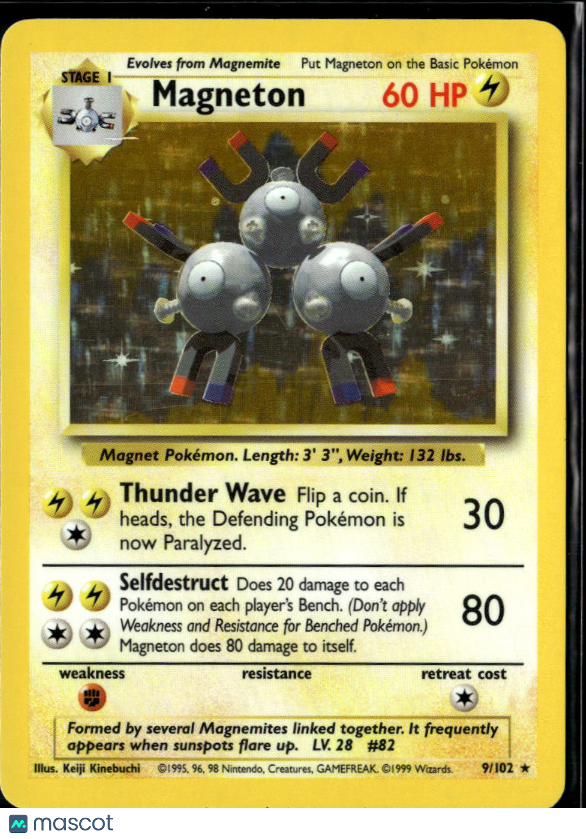 Magneton 1999 Base Set Holo Rare #9/102