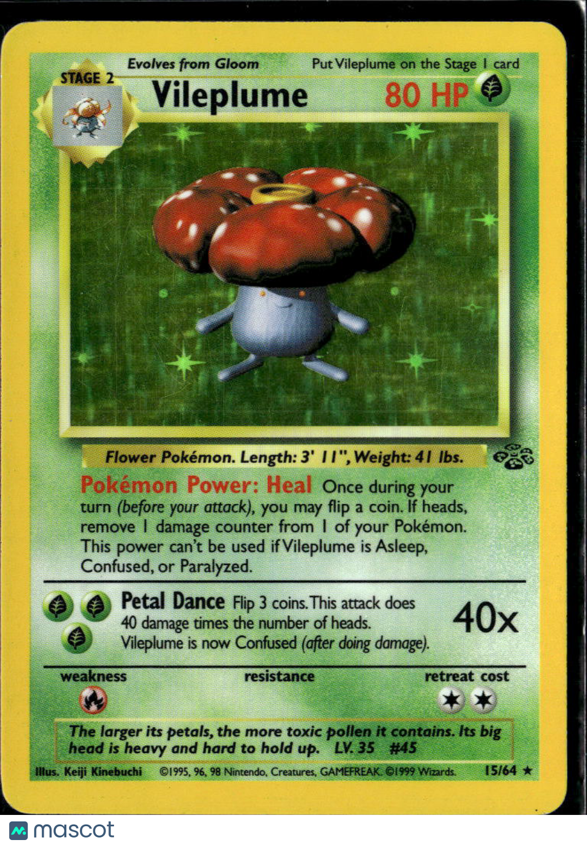 MP Vileplume 1999 Jungle Holo Rare #15/64