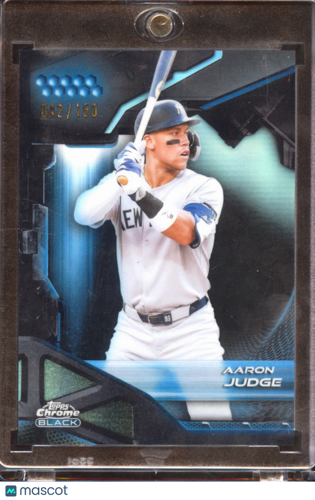 Aaron Judge 2026 Topps Chrome Black Blue Refractor 42/150 New York Yankees