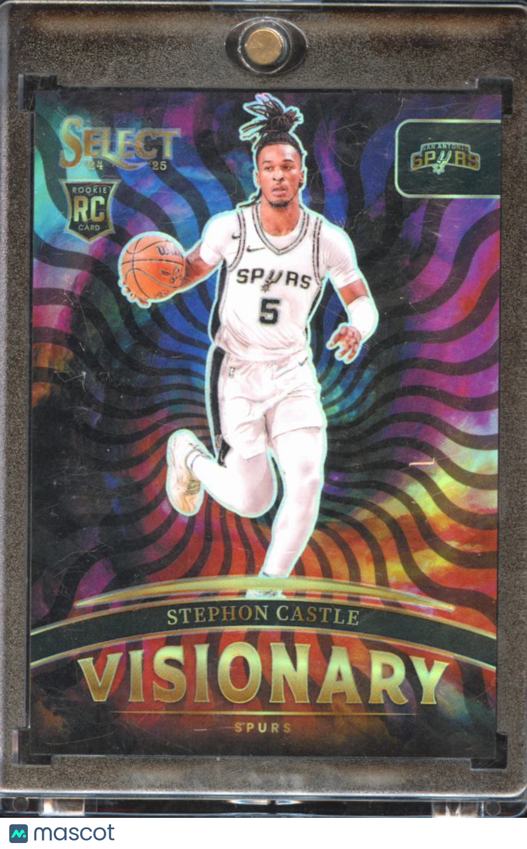 Stephon Castle 2024-25 Select Visionary SSP CASE HIT Rookie RC San Antonio Spurs