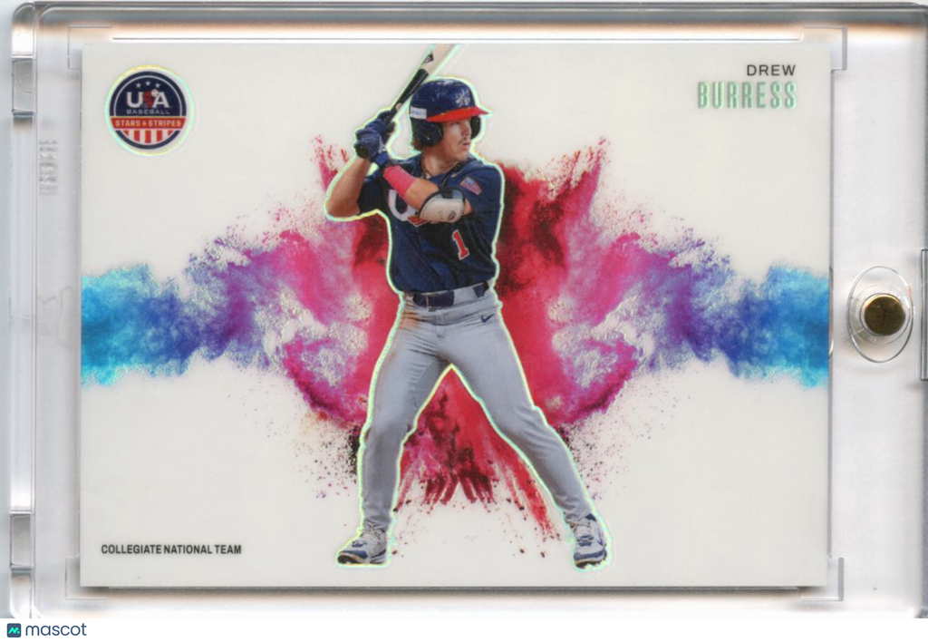 Drew Burress 2026 USA Baseball Stars & Stripes Color Blast SSP CASE HIT #3