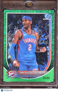 Shai Gilgeous-Alexander 2025-26 Bowman Chrome Green Shimmer 85/99 OKC Thunder