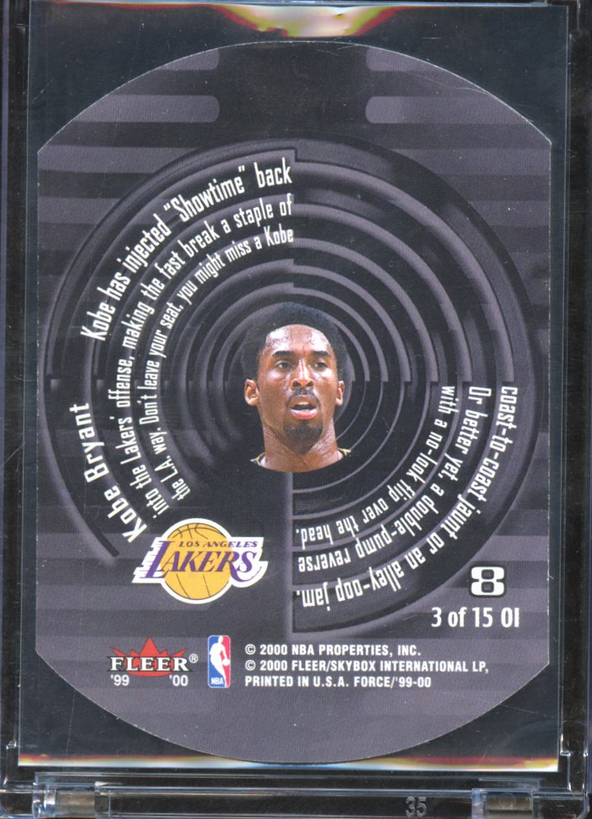 Kobe Bryant 2000 Fleer Force Operation Invasion Die-Cut Los Angeles Lakers