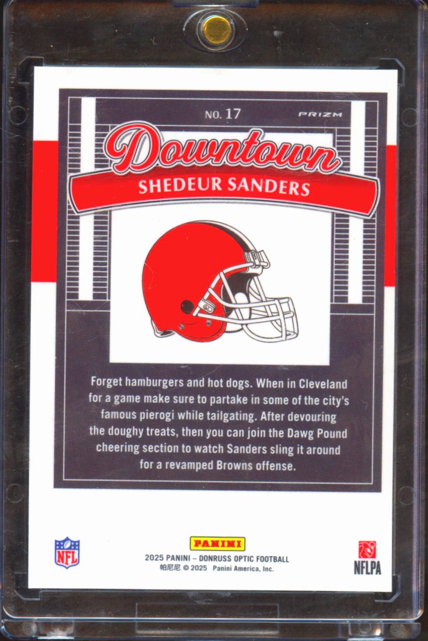 Shedeur Sanders 2025 Optic DOWNTOWN SSP CASE HIT Rookie RC Cleveland Browns
