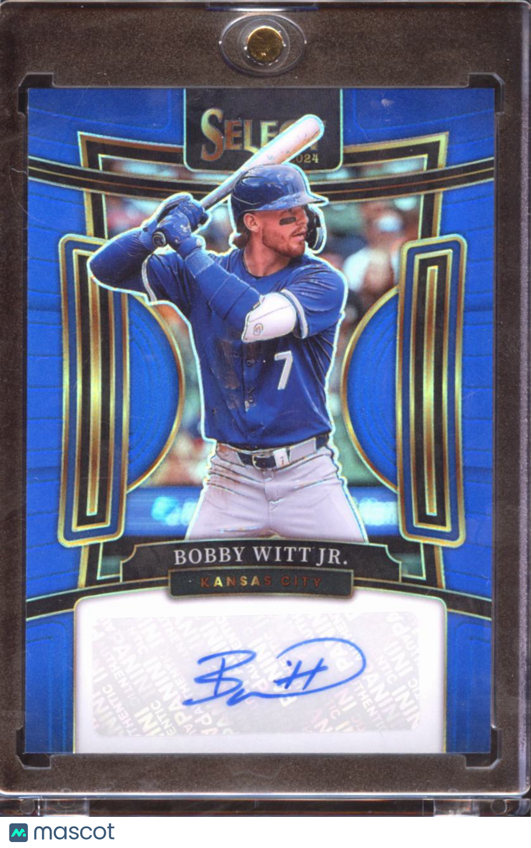 Bobby Witt Jr. 2024 Select Auto Autograph Blue 30/49 Kansas City Royals