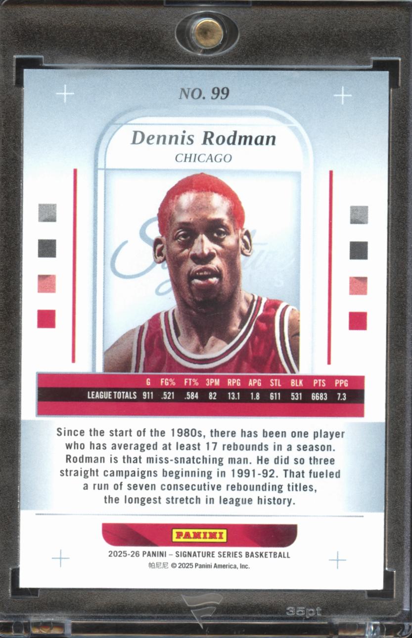 Dennis Rodman 2025-26 Signature Series Cracked Ice 19/25 Chicago Bulls