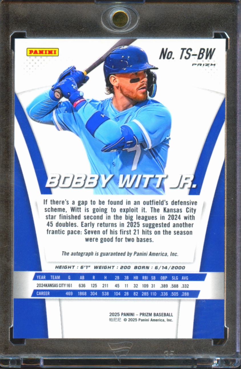 Bobby Witt Jr. 2025 Prizm Silver Auto Autograph Kansas City Royals