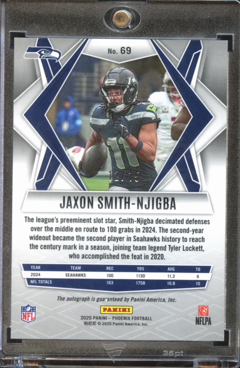 Jaxon Smith-Njigba 2025 Phoenix Auto Autograph Mojo 12/15 Seattle Seahawks