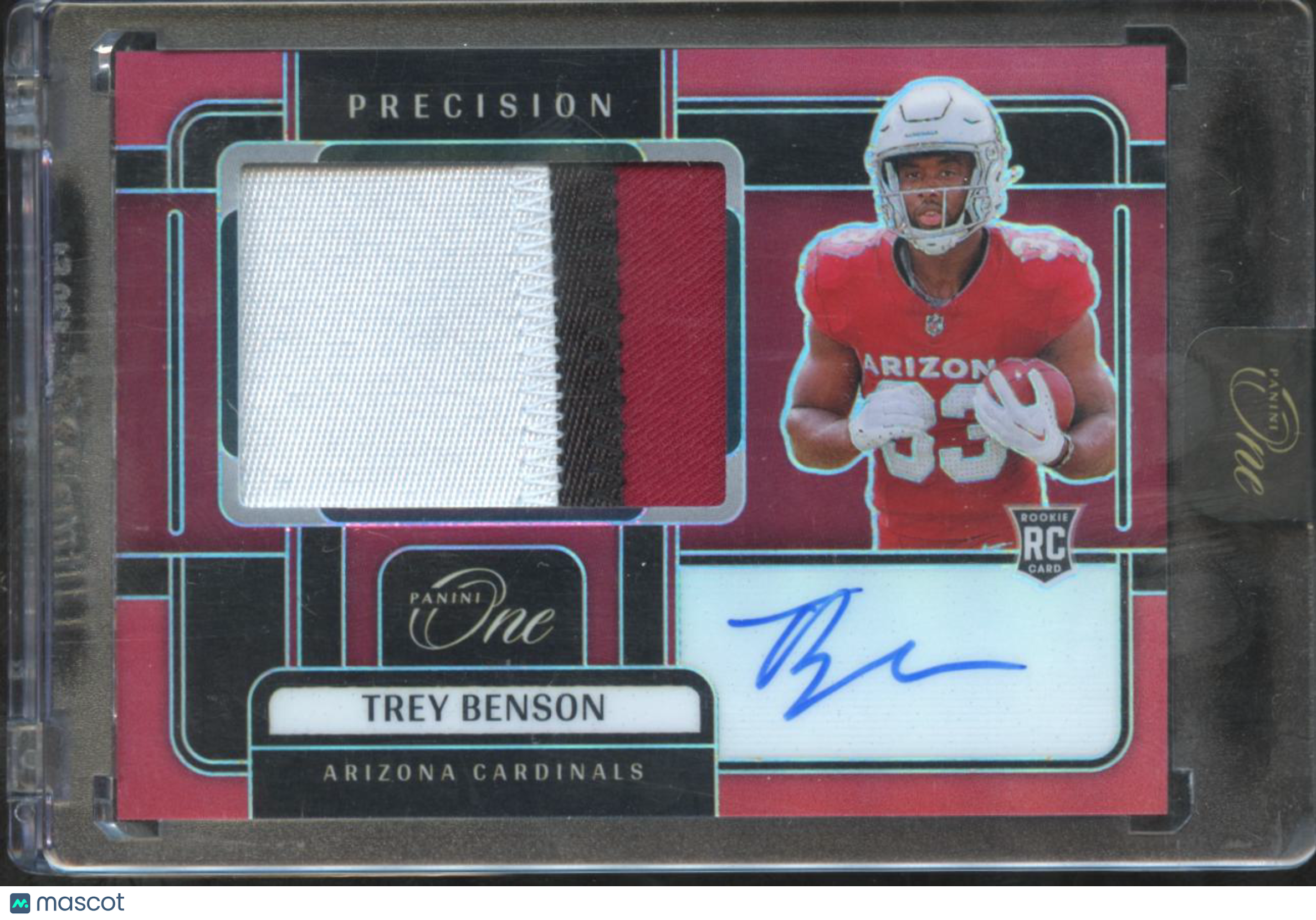 Trey Benson 2025 Panini One Precision Auto Autograph RC 2/60 Arizona Cardinals
