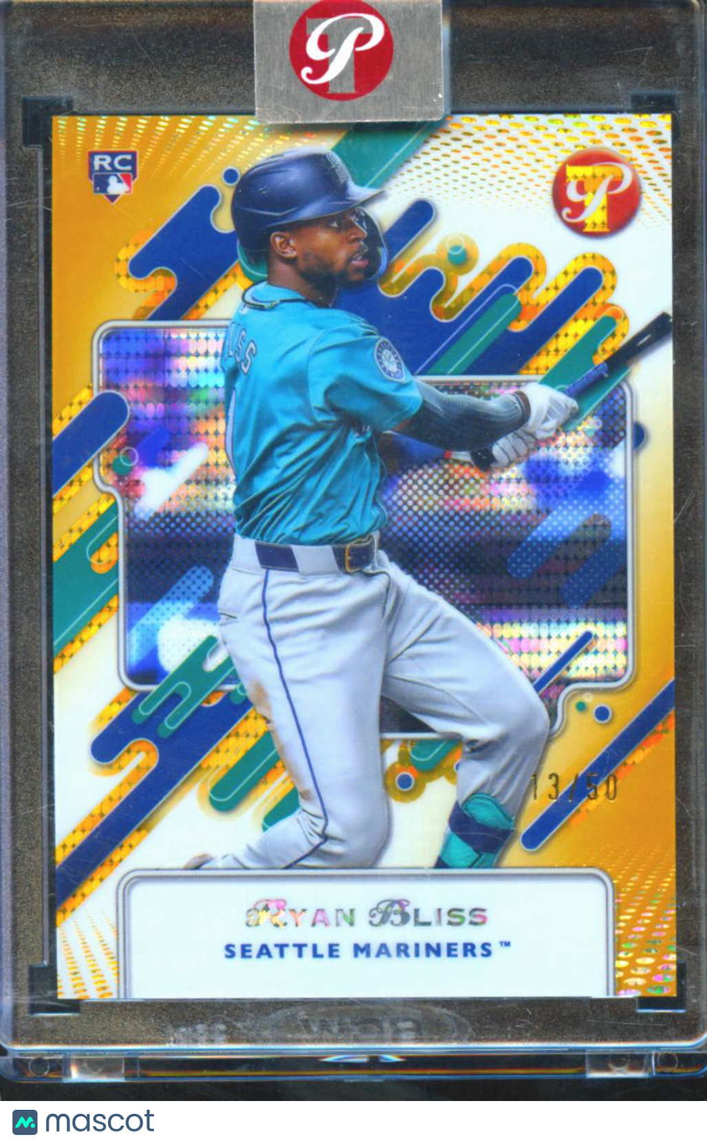 Ryan Bliss 2025 Topps Pristine GOLD Refractor RC Rookie 13/50 Seattle Mariners