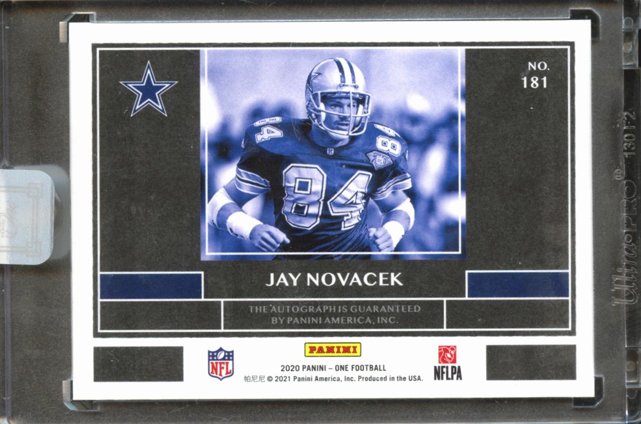 Jay Novacek 2021 Panini One Auto Autograph 3/35 Dallas Cowboys