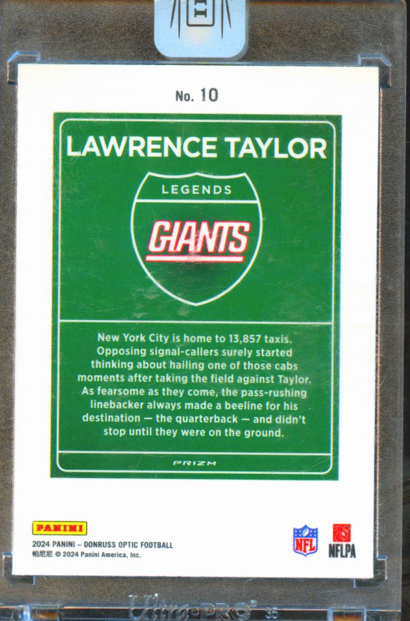 Lawrence Taylor 2024 Optic DOWNTOWN SSP CASE HIT New York Giants