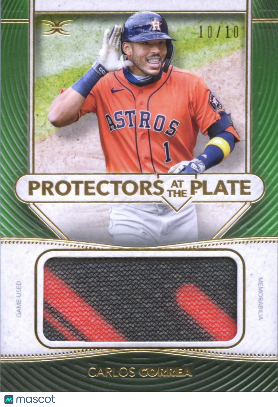 Carlos Correa 2021 Topps Definitive Protectors Game Used Helmet 10/10 Astros