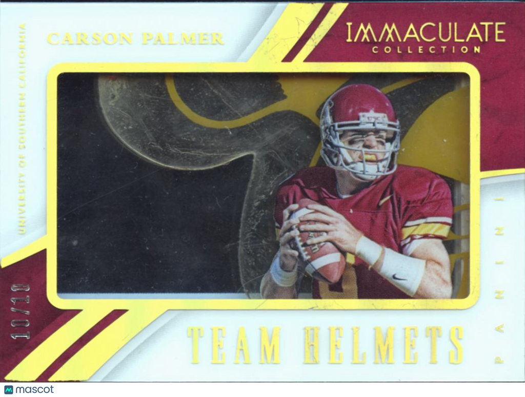 Carson Palmer 2015 Immaculate Helmet Sticker Relic 10/10 USC Trojans Bengals