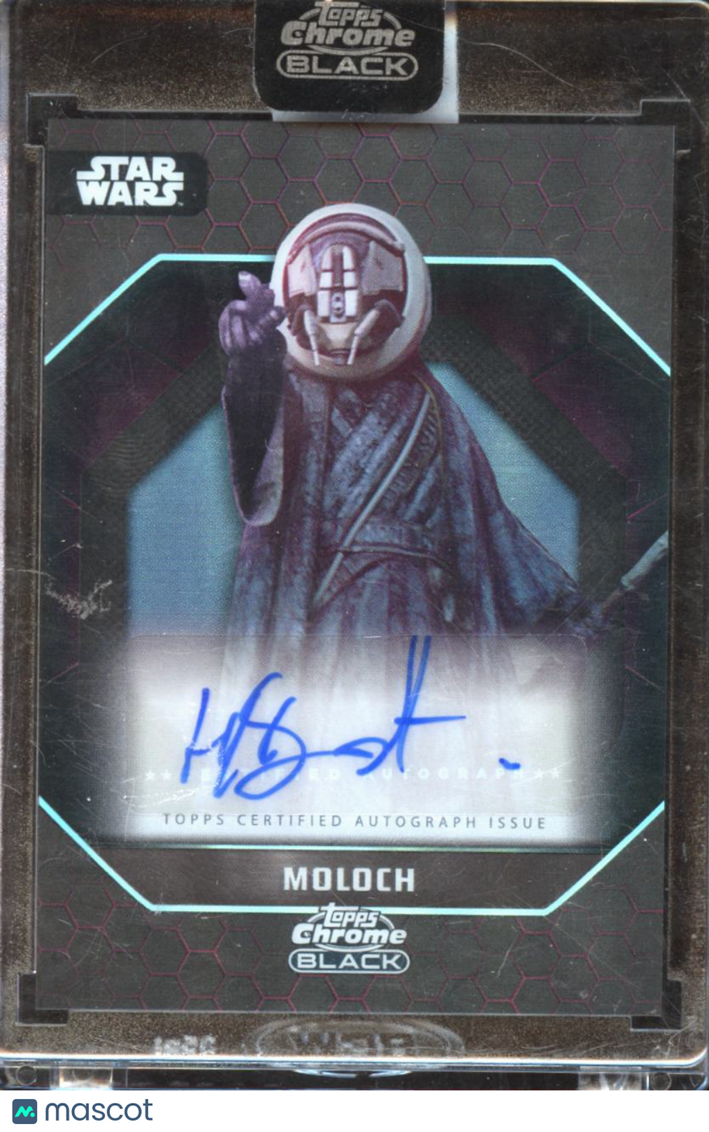 Harley Durst as Moloch 2022 Topps Chrome Black Star Wars Auto Autograph