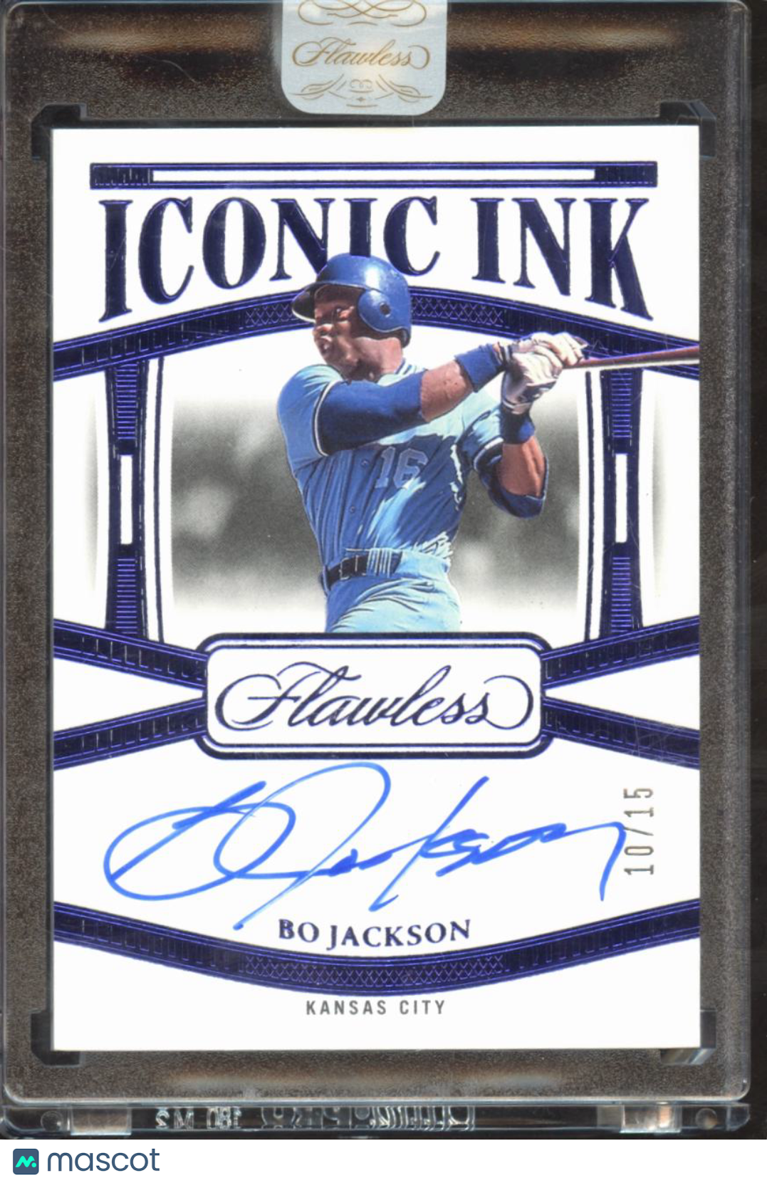Bo Jackson 2024 Flawless Iconic Ink BLUE Auto Autograph 10/15 Kansas City Royals
