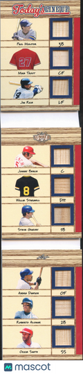Ozzie Smith Mike Trout Bench Dawson Garvey Alomar Leaf Lumber Game Used Bat 1/20