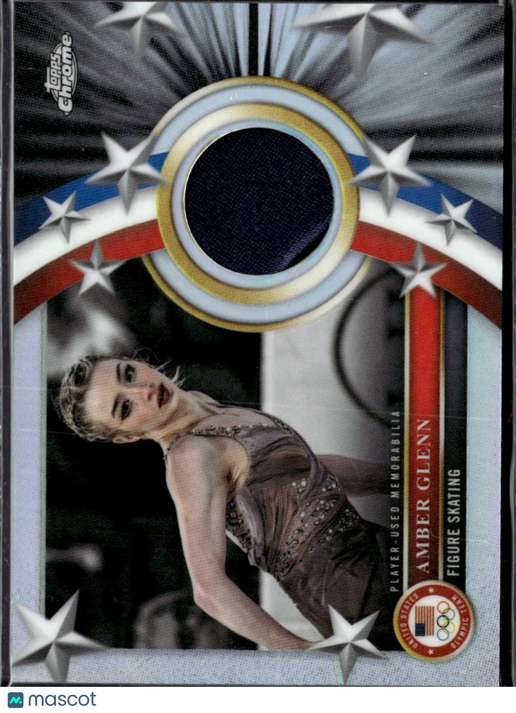Amber Glenn 2026 Topps Chrome U.S. Olympic Patch Memorabilia Team USA