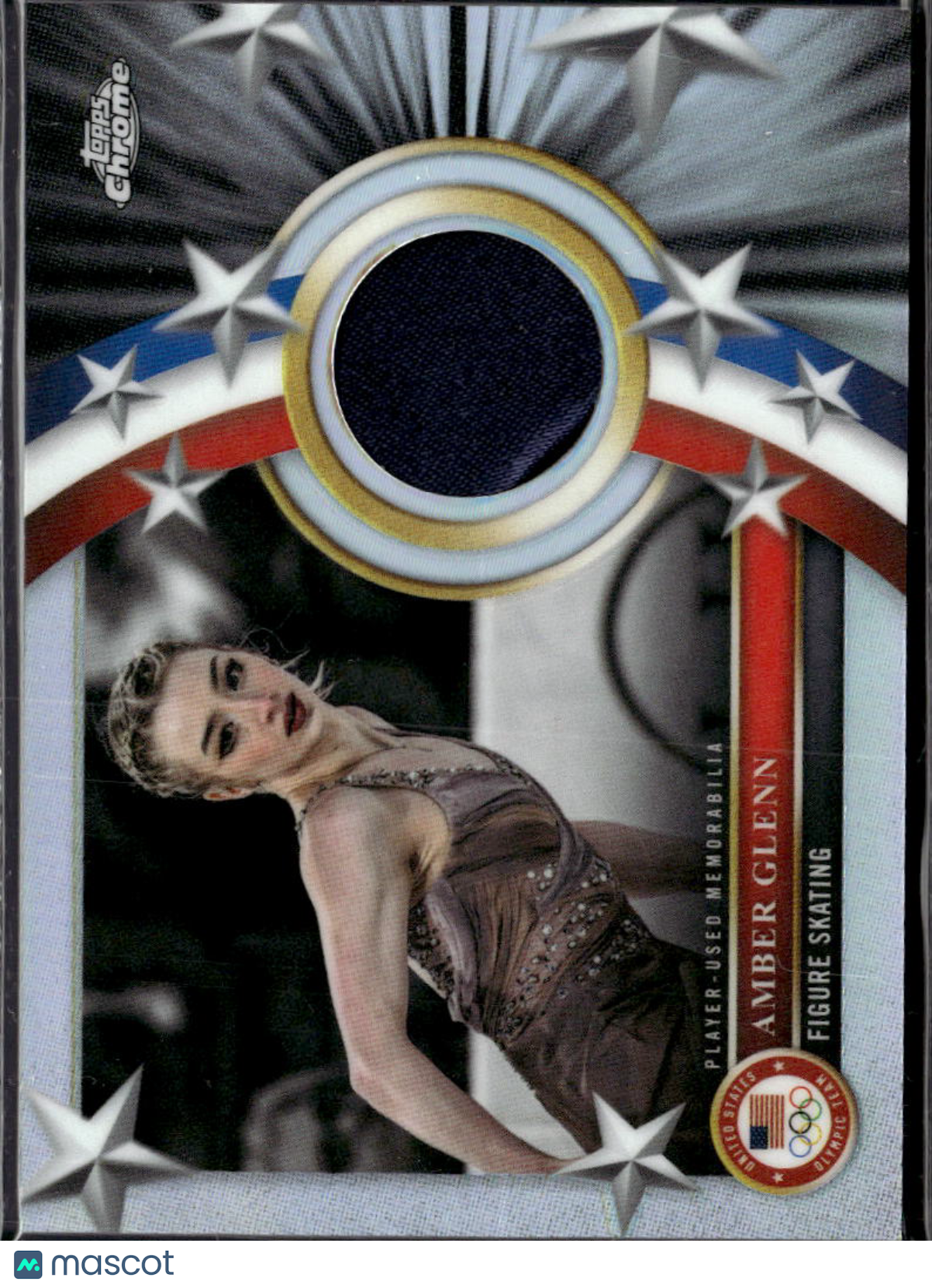 Amber Glenn 2026 Topps Chrome U.S. Olympic Patch Memorabilia Team USA