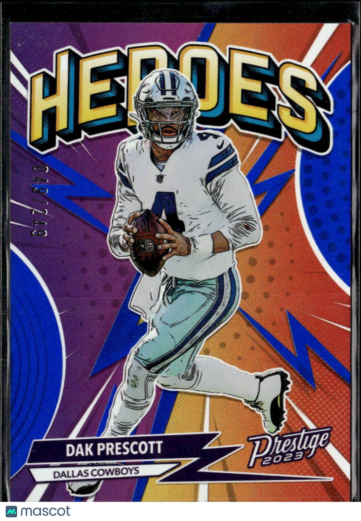 Dak Prescott 2023 Prestige Heroes Blue Xtra Points 49/249 Dallas Cowboys