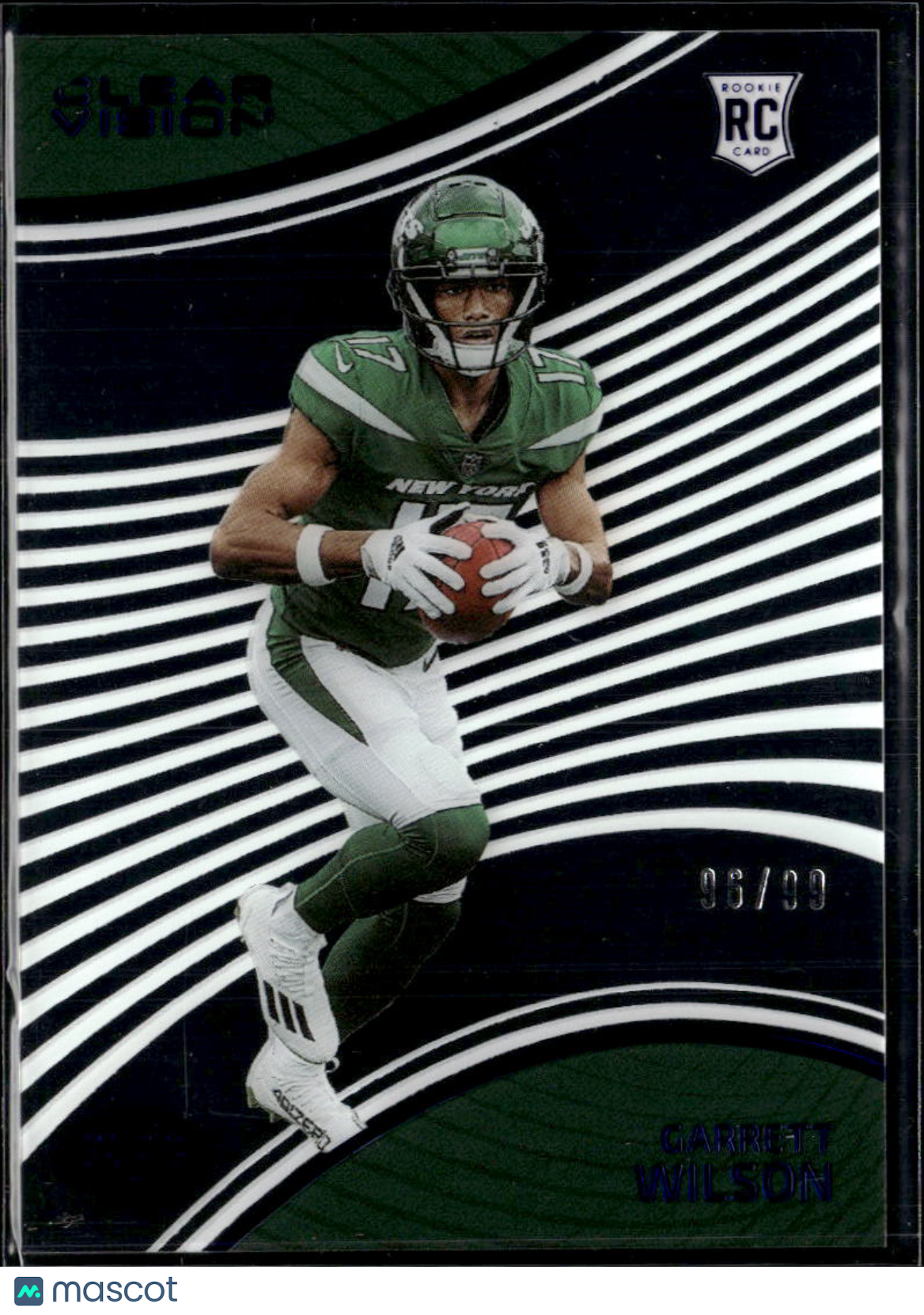 Garrett Wilson 2023 Chronicles Clear Vision Blue Rookie RC 96/99 New York Jets