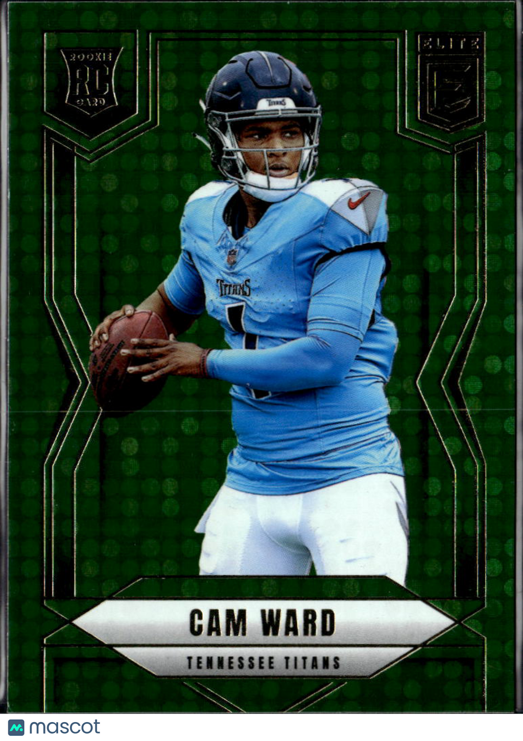 Cam Ward 2025 Donruss Elite Green Disco Rookie RC Tennessee Titans