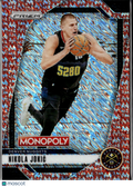 Nikola Jokić 2025 Panini Prizm Monopoly Red Shimmer /100 Denver Nuggets