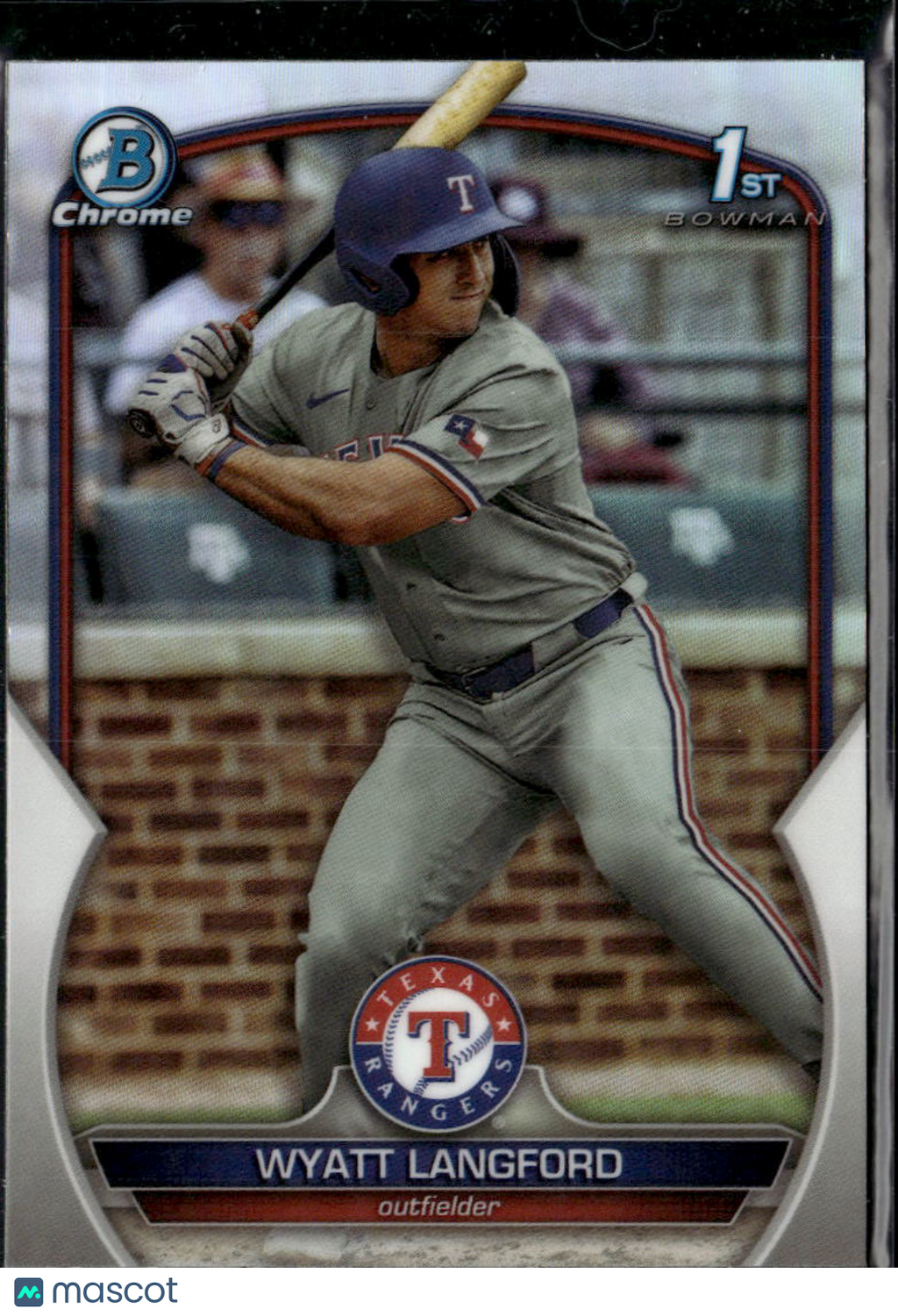 Wyatt Langford 2023 Bowman Chrome 1st Refractor RC Rookie Texas Rangers