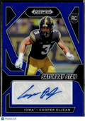 Cooper DeJean 2024 Prizm Draft Auto Autograph Blue RC 117/149 Iowa Eagles