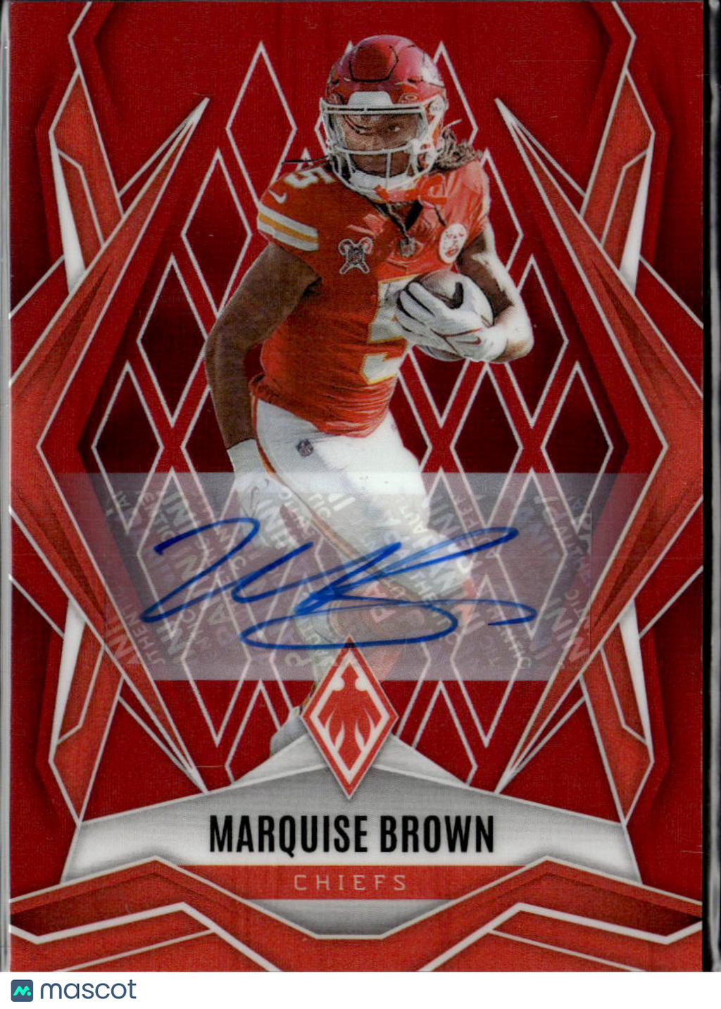 Marquise Brown 2025 Phoenix Auto Autograph Red 67/99 Kansas City Chiefs