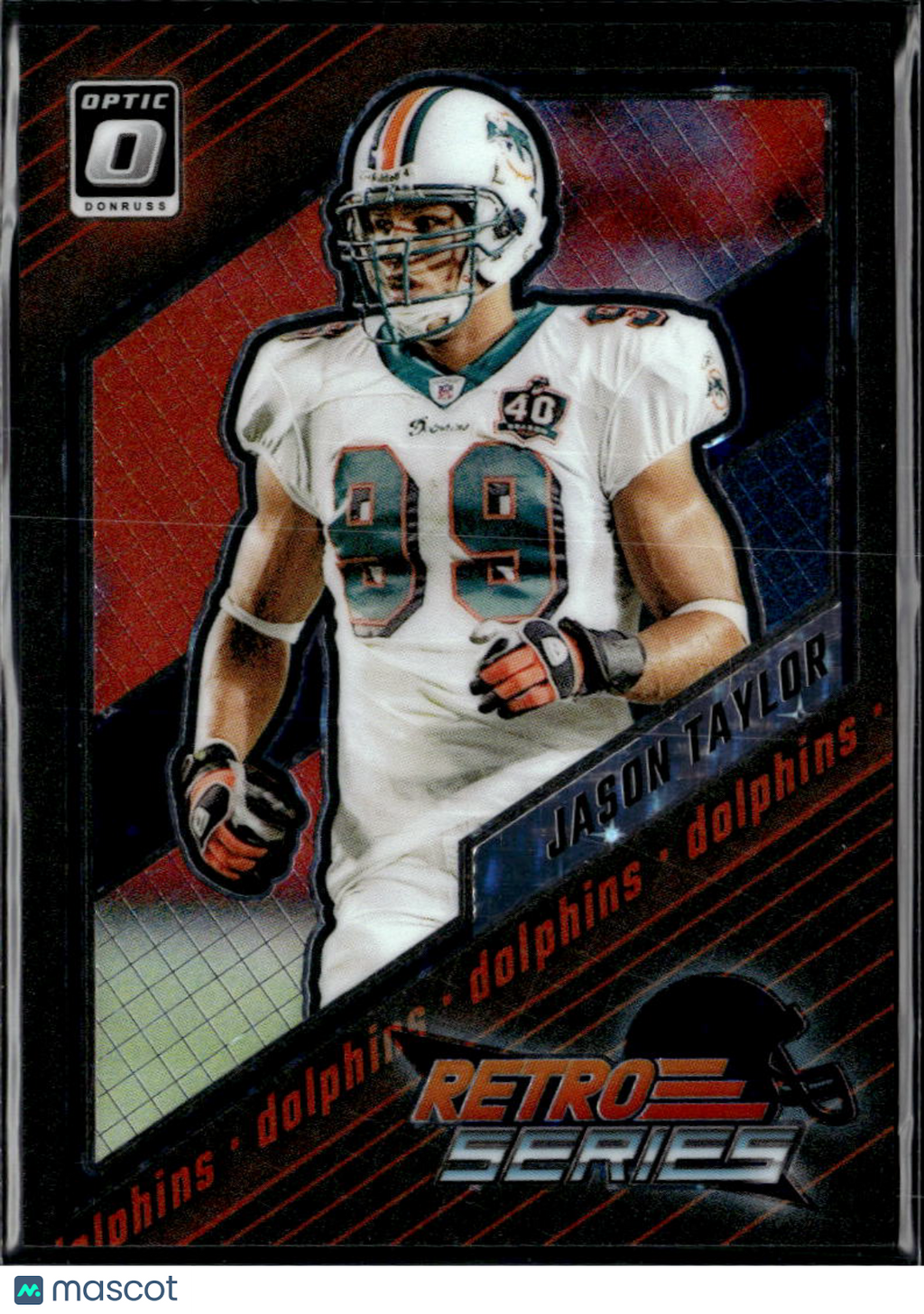 Jason Taylor 2023 Doruss Optic Retro Series Purple Stars 25/25 Miami Dolphins