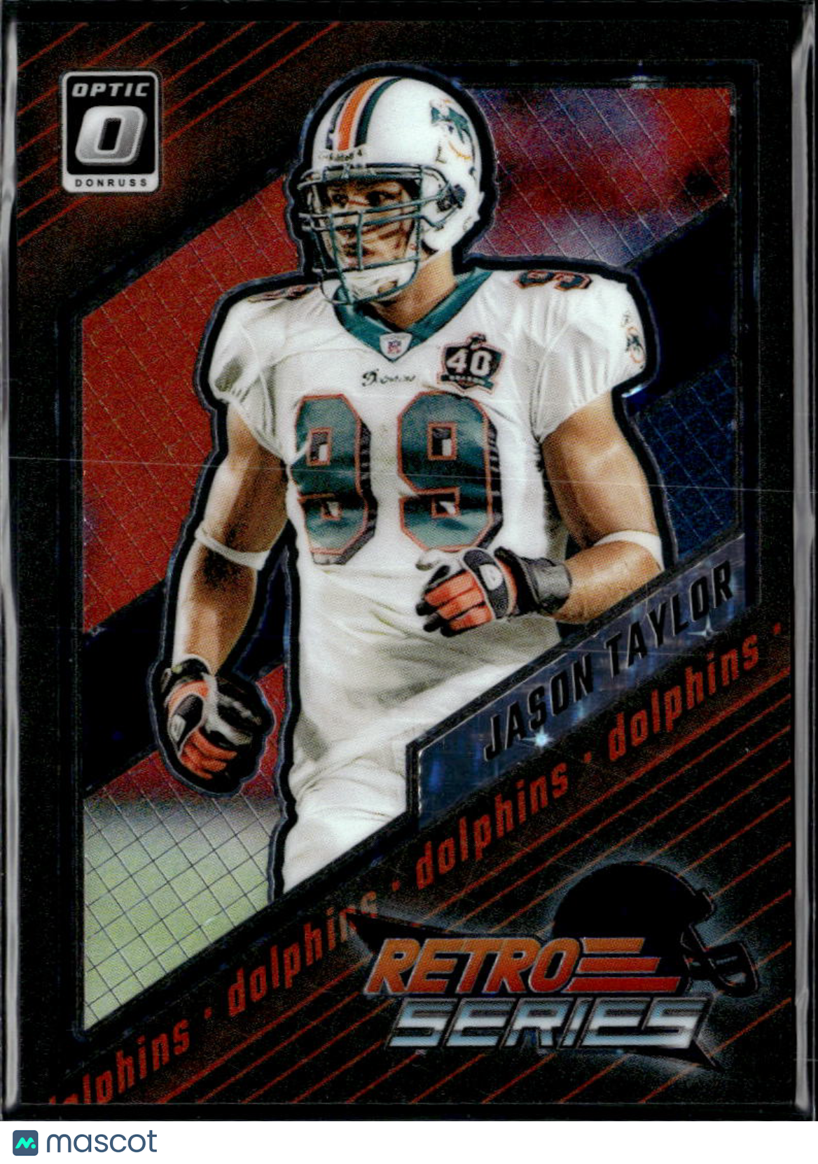 Jason Taylor 2023 Doruss Optic Retro Series Purple Stars 25/25 Miami Dolphins
