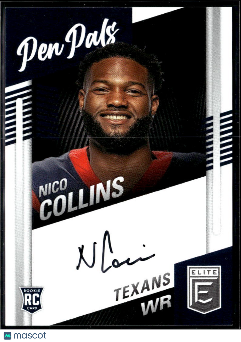 Nico Collins 2021 Elite Pen Pals Auto Autograph RC Rookie Houston Texans