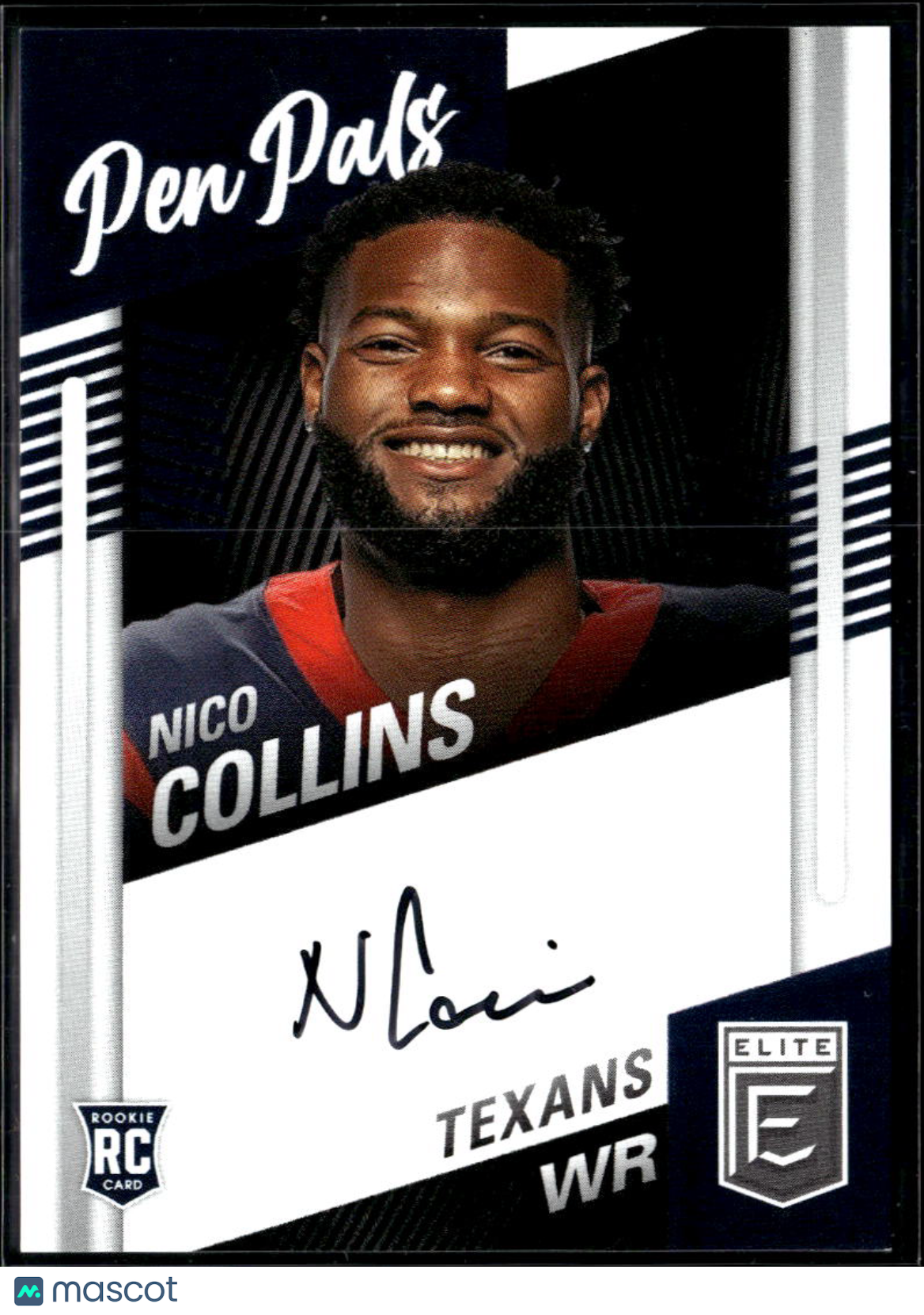 Nico Collins 2021 Elite Pen Pals Auto Autograph RC Rookie Houston Texans