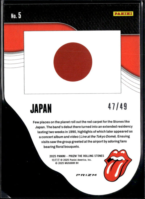 2025 Prizm The Rolling Stones International Licks Tie-Dye Prizm 47/49 #5
