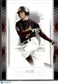 Dustin Pedroia 2015 Panini National Treasures 17/25 Arizona State Red Sox