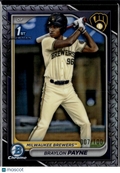 Braylon Payne 2024 Bowman Chrome 1st Steel Metal RC 7/100 Milwaukee Brewers