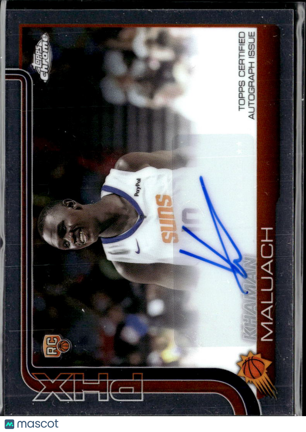 Khaman Maluach 2025-26 Topps Chrome Auto Autograph Rookie RC Phoenix Suns