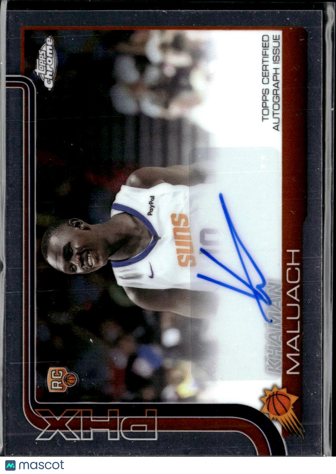 Khaman Maluach 2025-26 Topps Chrome Auto Autograph Rookie RC Phoenix Suns