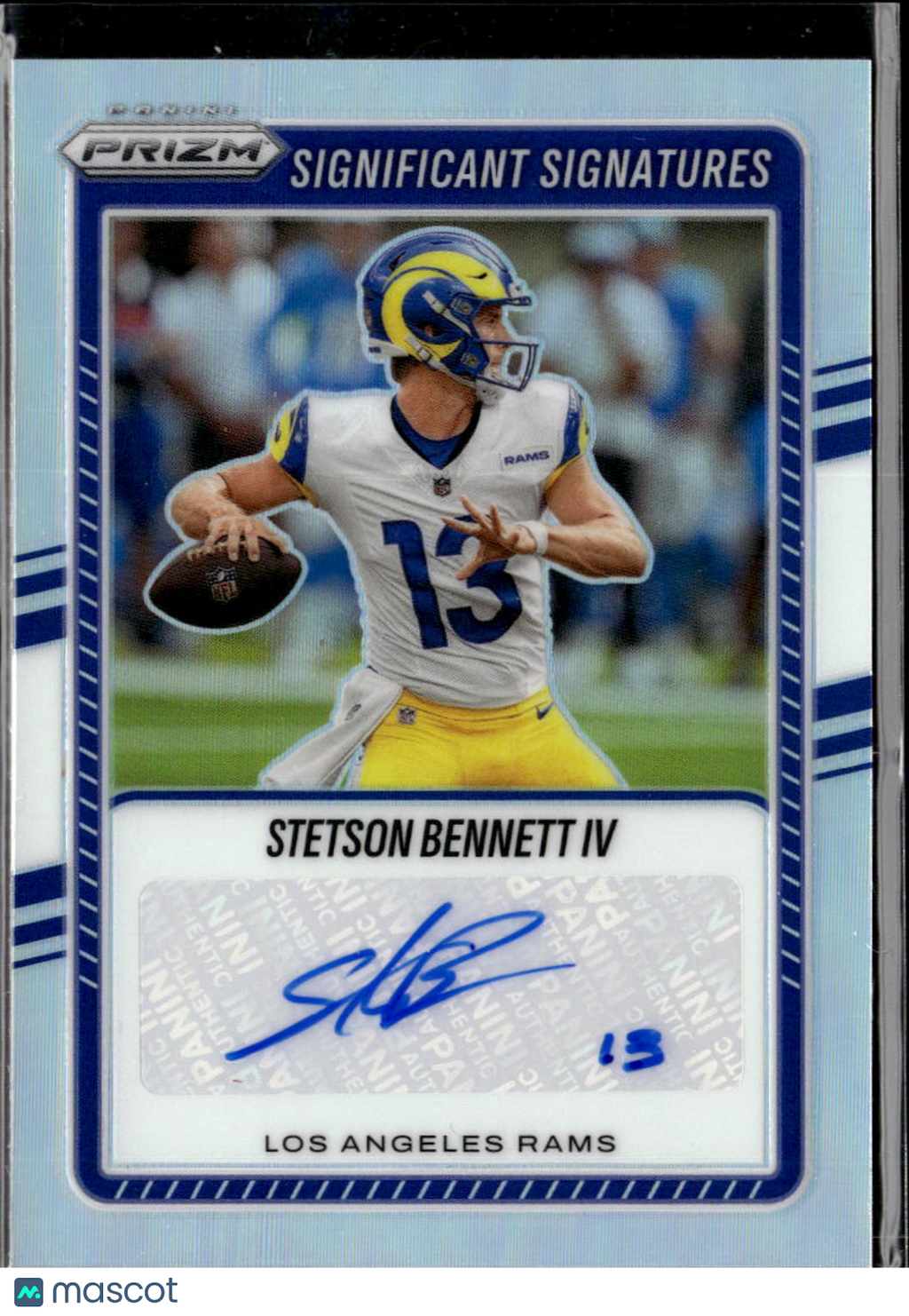 Stetson Bennett IV 2025 Prizm Significant Signatures Auto Autograph LA Rams
