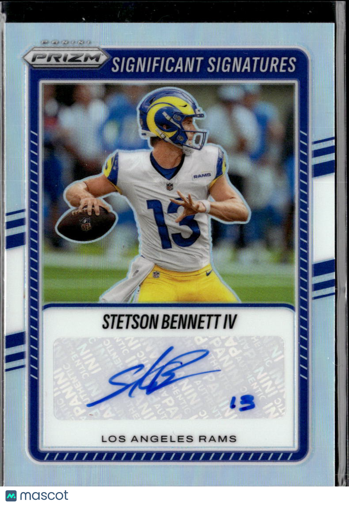 Stetson Bennett IV 2025 Prizm Significant Signatures Auto Autograph LA Rams
