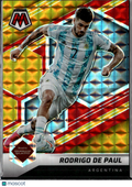 Rodrigo De Paul 2022 Mosaic Road to FIFA World Cup Red Yellow 19/88 Argentina