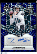 Tanner McKee 2024 Mosaic Scripts Auto Autograph Blue Philadelphia Eagles