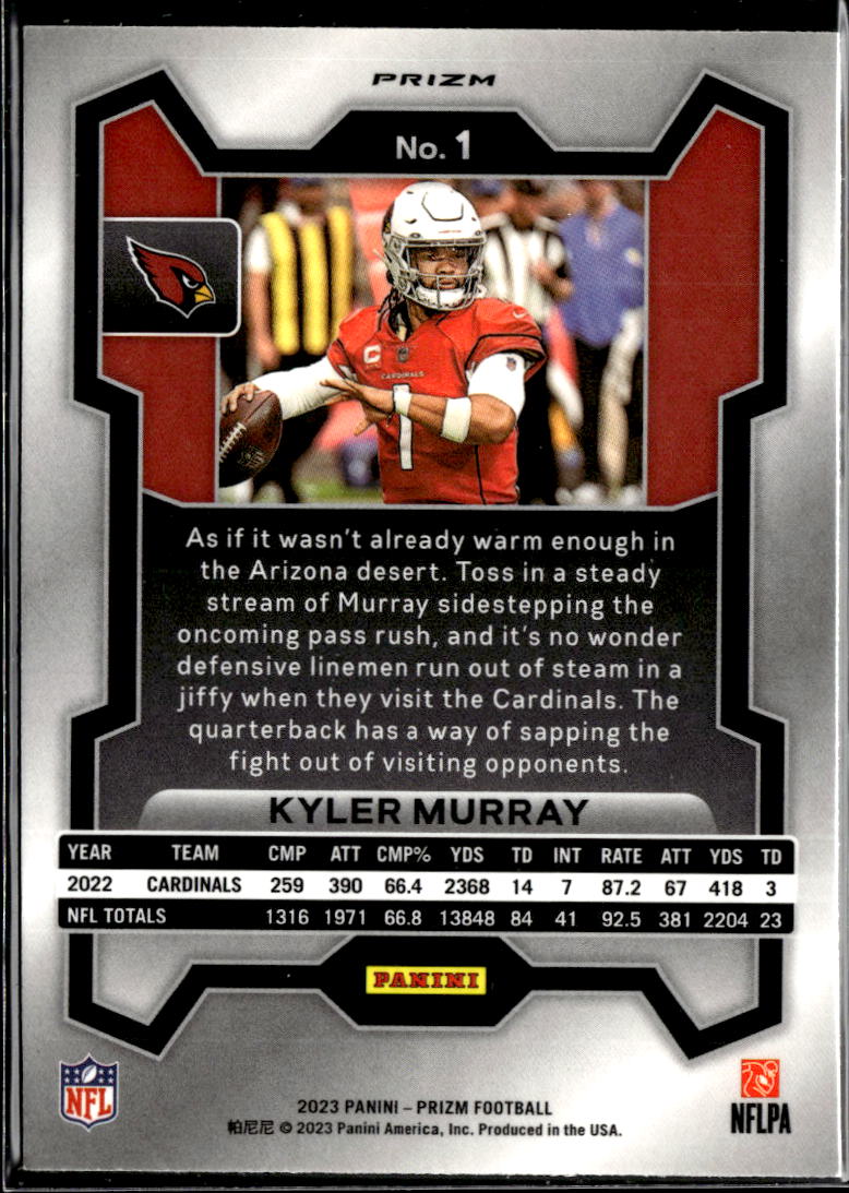 Kyler Murray 2023 Prizm White Sparkle SSP SHORTPRINT Arizona Cardinals