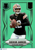 Shedeur Sanders 2025 Elite Green Aspirations RC Rookie 746/999 Cleveland Browns